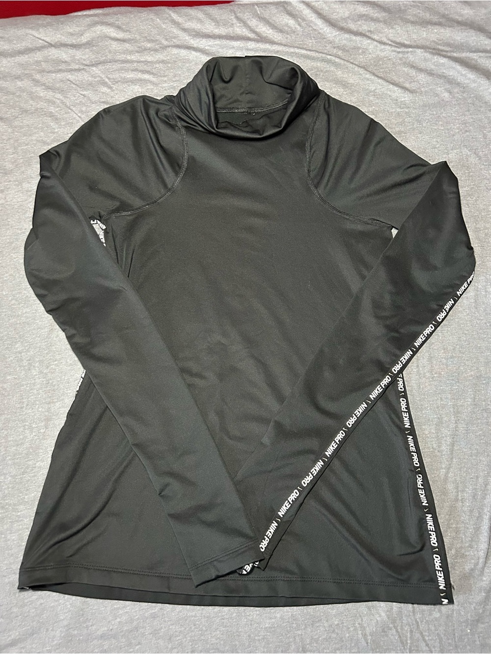 Nike Black Long-Sleeve Mock Neck Performance Top